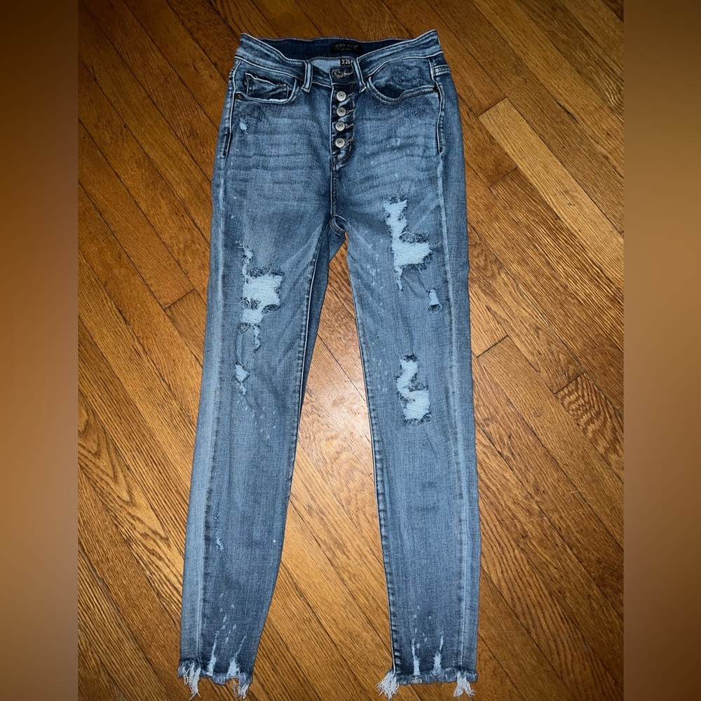 Judy Blue Distressed Stretch Jeans Size 3/26 Skinny Style# JB82311LT